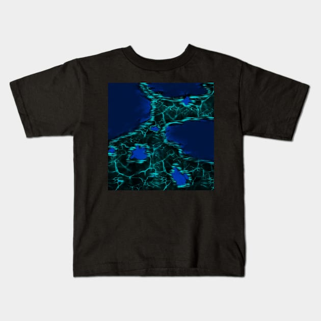 Shallow Waters that gleams Blue at Night Kids T-Shirt by byjasonf